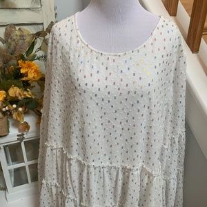 2xl A Beautiful Soul white with color dots!